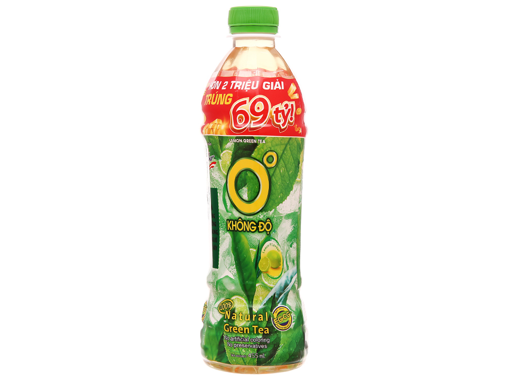 Chai Trà Xanh Không Độ 455ml