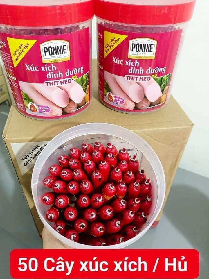 Xúc xích PONNIE hộp 50 cây