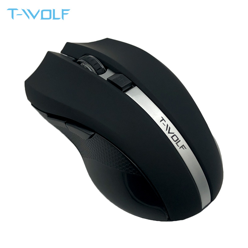 T-WOLF Q5 2.4GHz Wireless Silent Computer Mouse 1800DPI Adjustable Ergonomic Mice Good Cordless Optical PC Laptop Gaming Mouse - Chuột Laptop Không Dây