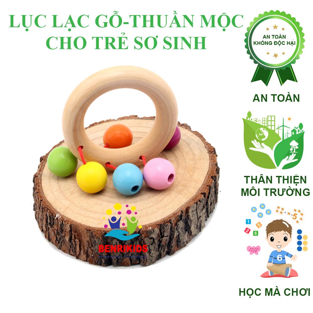 Baby girl and boy toys newborn round wood rattles baby safe wooden rattles