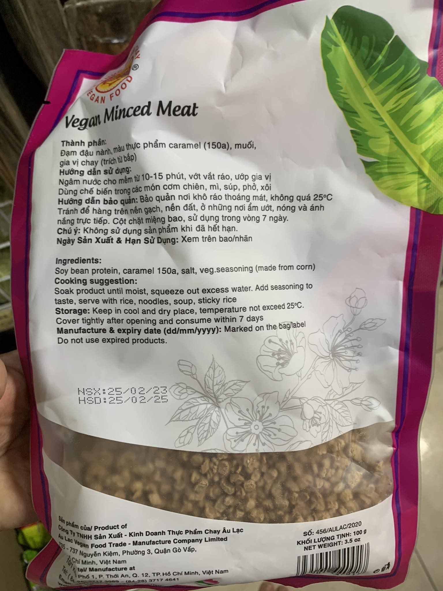 THỊT BẰM CHAY ÂU LẠC -100GR