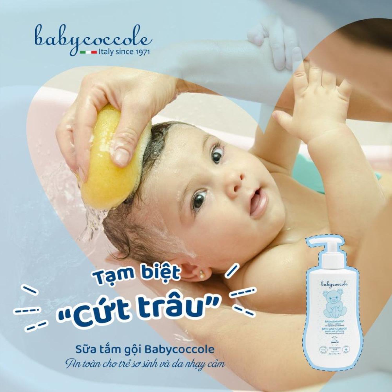 Sữa tắm gội cho bé Babycoccole 0M+ an toàn cho trẻ sơ sinh & em bé chiết