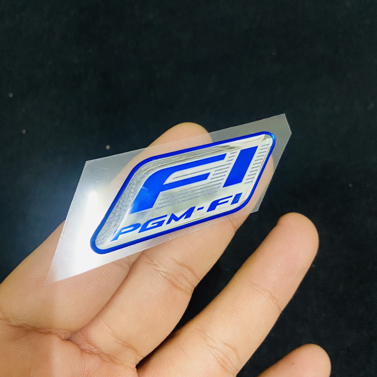 [TEM ZIN] Tem PGM-FI NHỰA DẺO DÁN XE MÁY CAO CẤP (MÀU XANH DƯƠNG)
