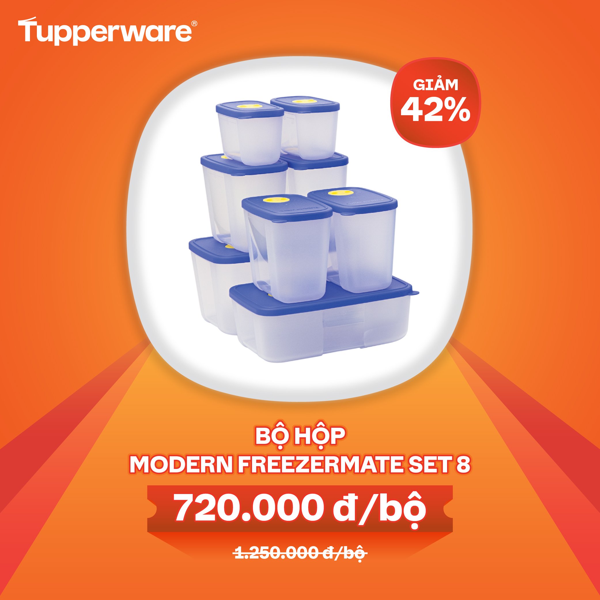 Bộ hộp trữ mát & trữ đông Tupperware Modern Set 16