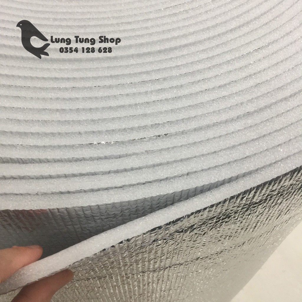[ cuộn 5m - dày 10ly ] xốp bạc cách nhiệt dày 10mm