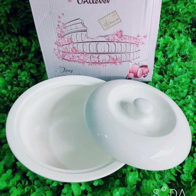 THỐ SỨ NẮP SỨ CAO CẤP NGANG 23CM