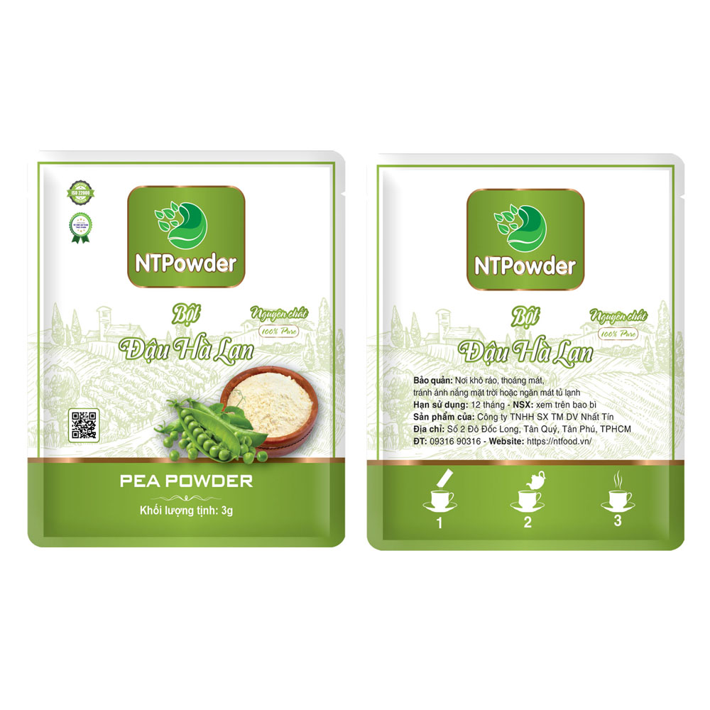 Bột Đậu Hà Lan sấy lạnh NTPowder 60gr / 100gr - Nhất Tín Food