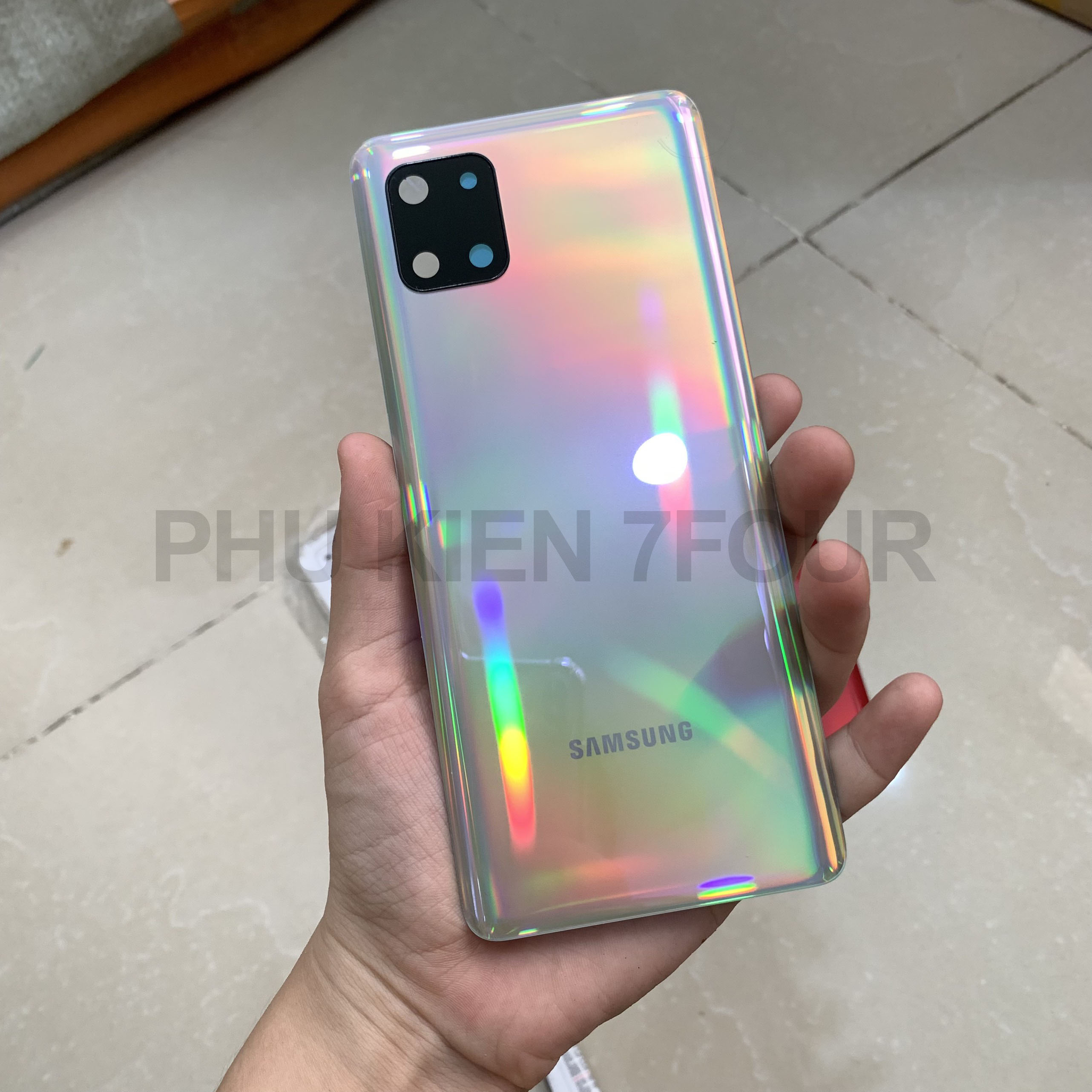 Nắp Lưng Samsung Note 10 Lite kèm kính camera và ron keo dán - 7Four