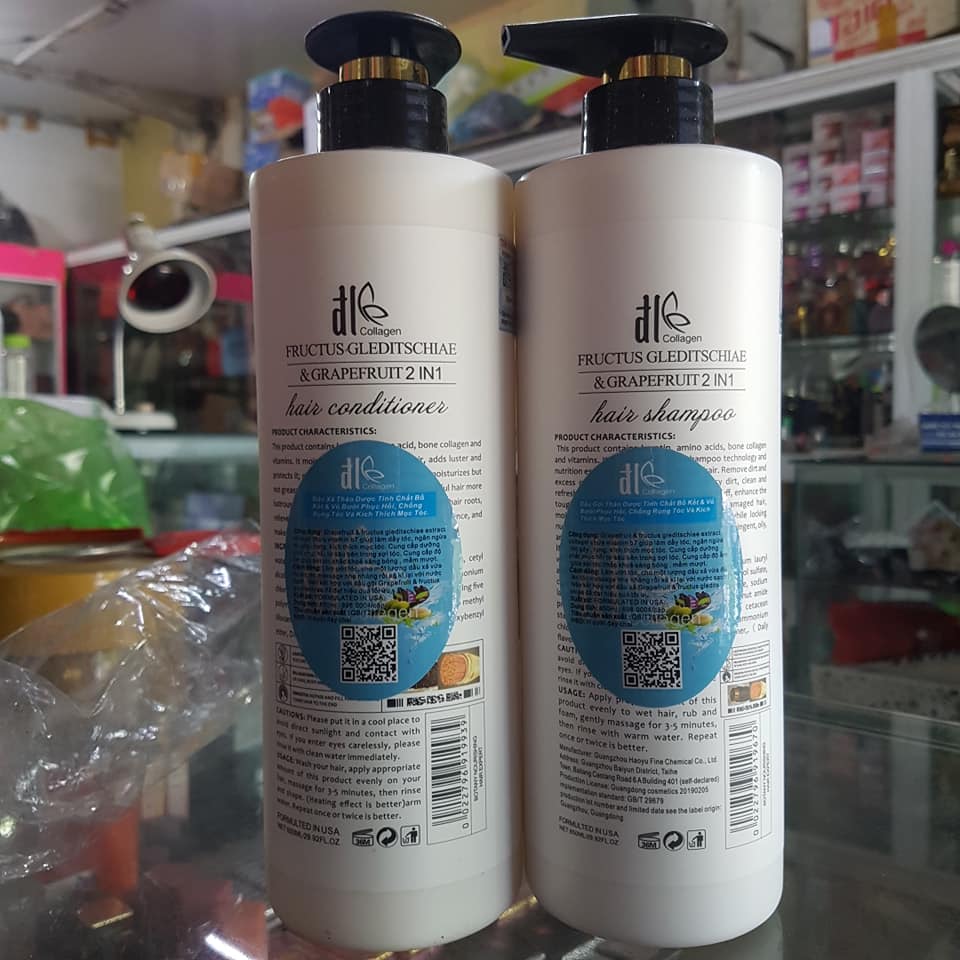 Cặp gội xả bồ kết bưởi Đle