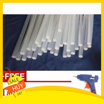 Súng bắn keo 20W  tặng 50 keo nến silicon   ( keo nến dài 25cm, đủ 50 que) hàng chất lượng keo trong, Súng  bắn keo nhỏ 20w tặng 50 keo nến silicon dài 25cm, cam kết đủ số lượng và chất lượng
