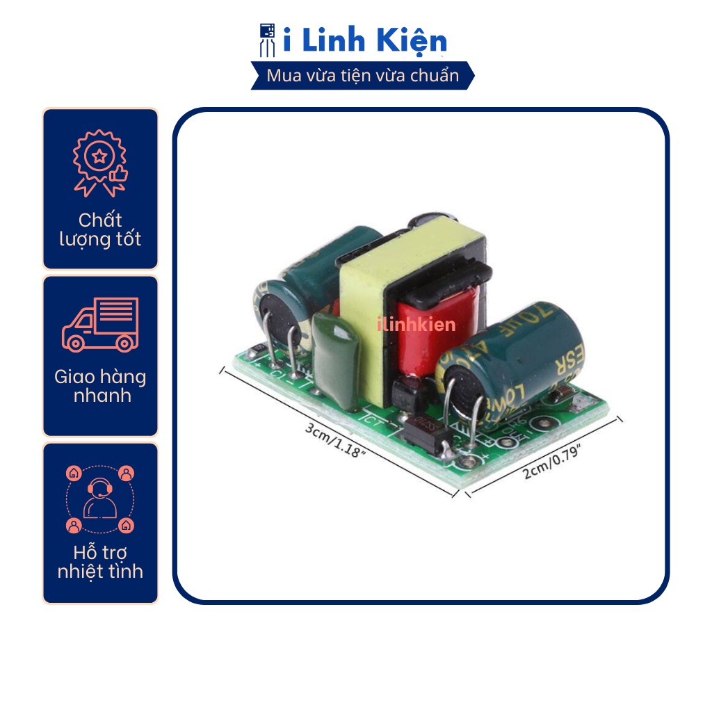 Mạch nguồn xung mini 12v 400ma