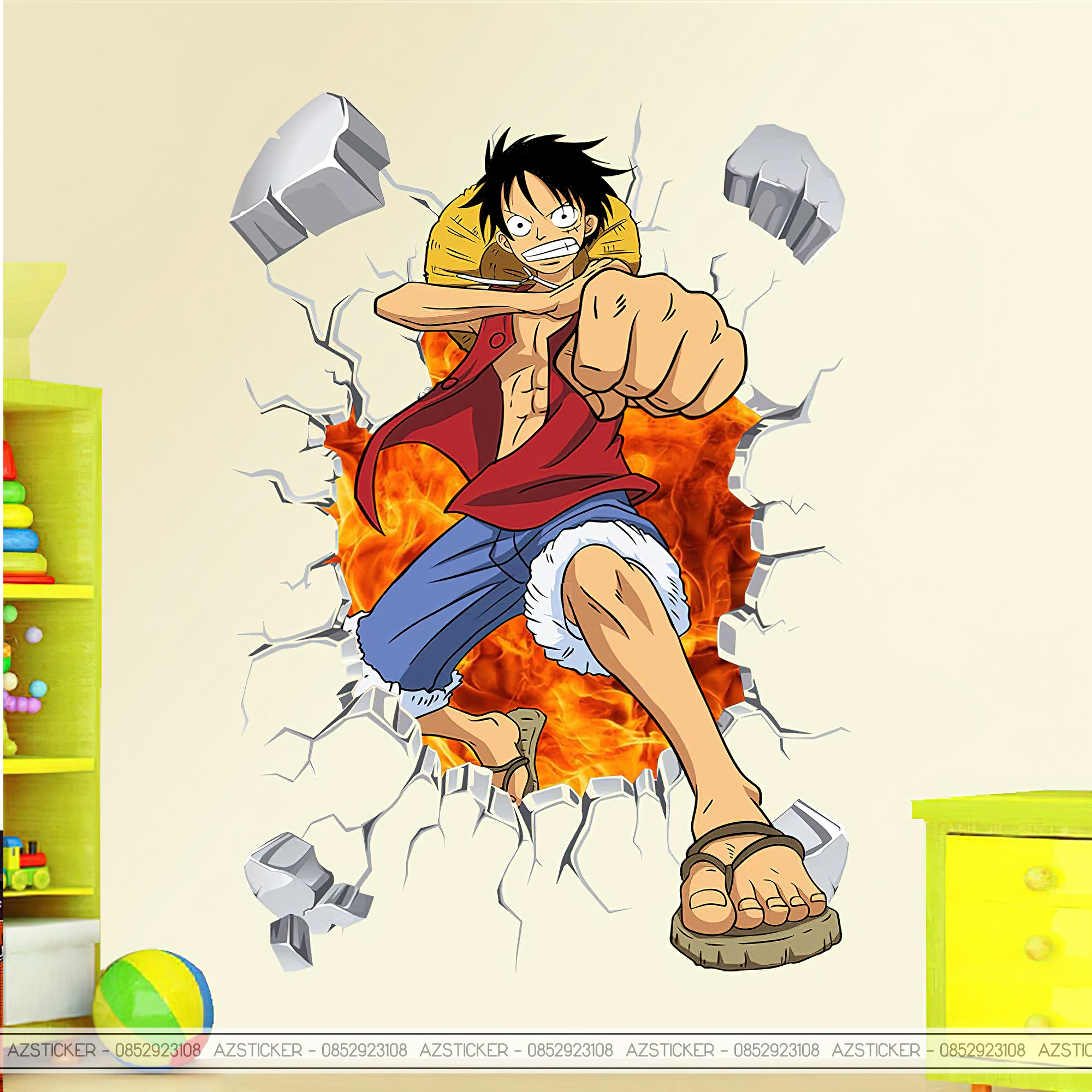 TRANH DÁN TƯỜNG 3D CHỦ ĐỀ LUFFY