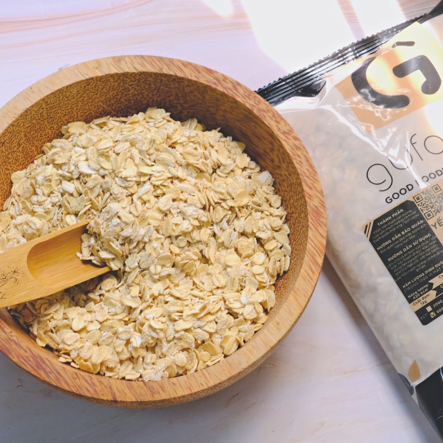 Yến Mạch Tươi Cán Mỏng (Cán Dẹt) Gufoods ( Gói 500G)