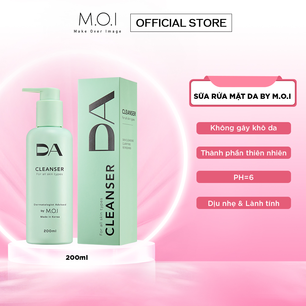 Sữa rửa mặt DA BY M.O.I dạng Gel 2 trong 1 200ml