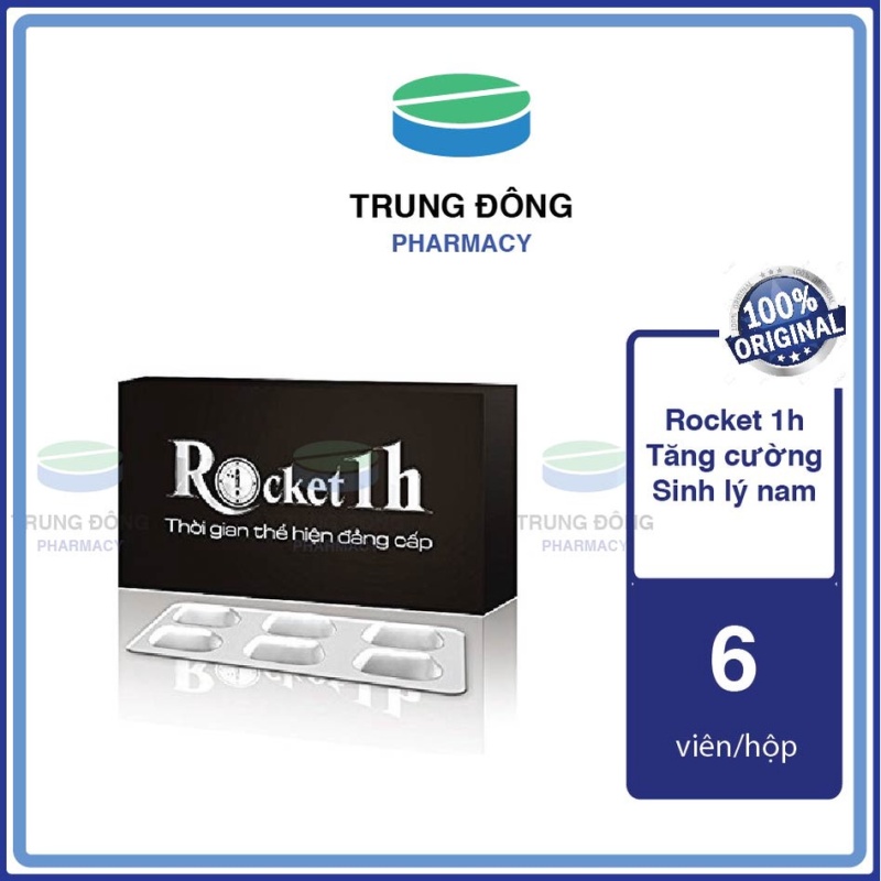 Viên uống Rocket 1h hỗ trợ Tăng cường sinh lý nam - của Sao Thái dương hộp 6 viên - Trung Đông Pharmacy nhập khẩu