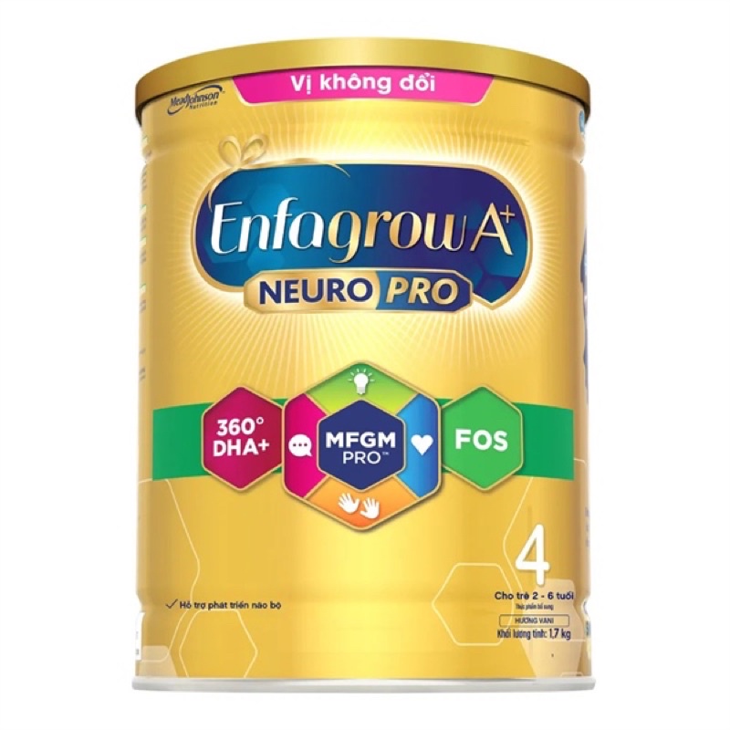 [MẪU MỚI]HSD 2024- Sữa Bột Enfagrow A+ 4 (1.7kg) enfa 4 MẪU MỚI NHẤT
