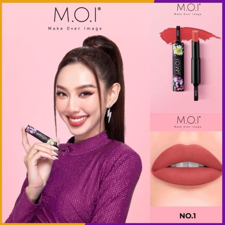 Son thỏi love moi by thuỳ tiên - son lì bền màu - moi cosmetics - hồ ngọc hà - cam kết chính hãng