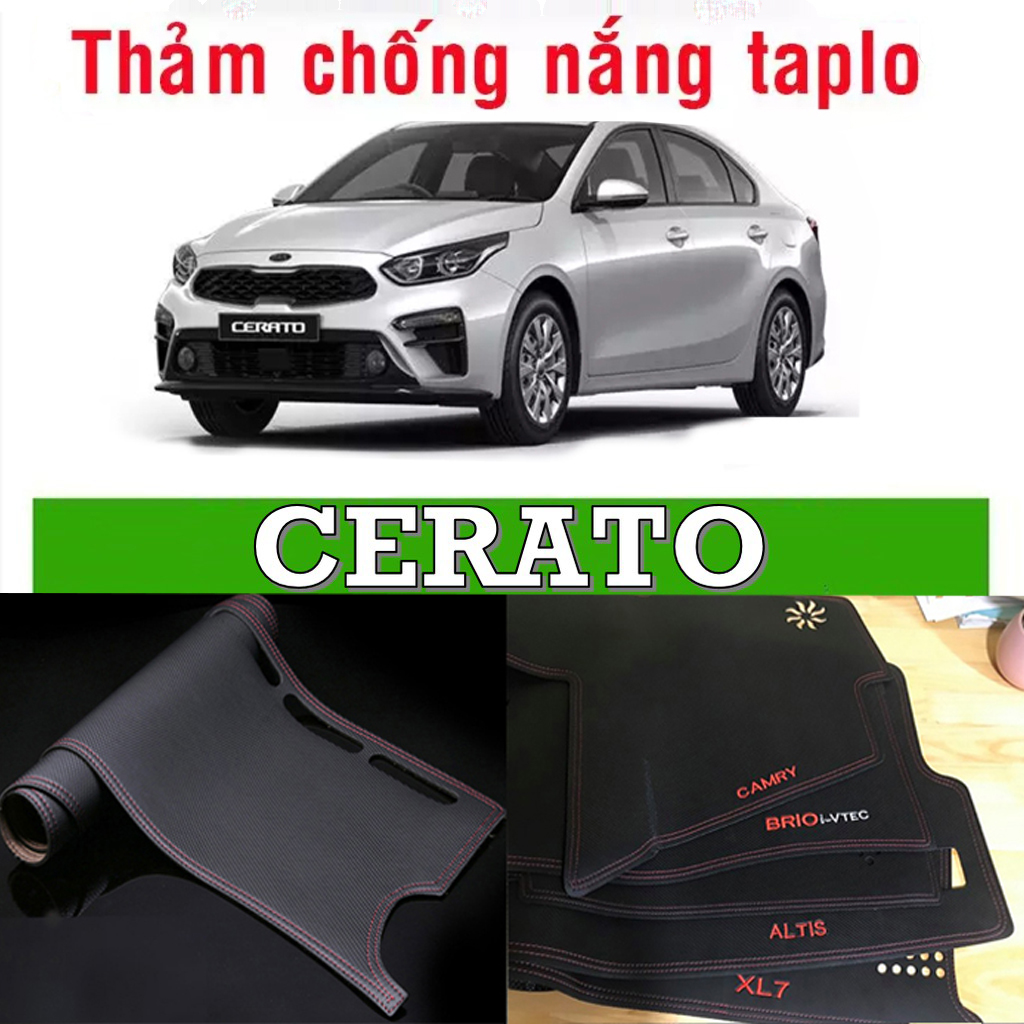 Thảm taplo kia cerato,k3 đời 2016 - 2020 , taplo da vân cacbon