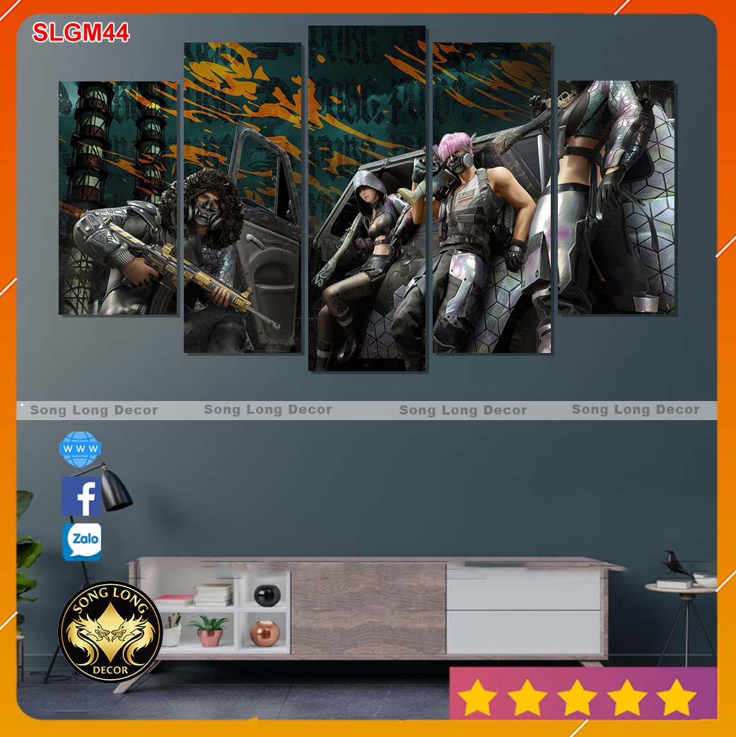 Tranh dán tường gaming player unknown’s battlegrounds-slgm44-in theo yêu cầu- tranh 3d cho game thủ