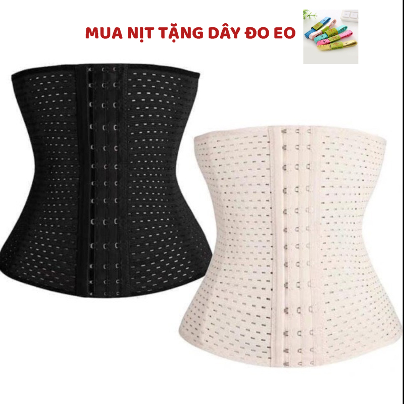 Đai Nịt Bụng Định Hình Tạo Vòng Eo Thon Gọn 4 Thanh Chống Cuộn - Gen Cao 25cm - Chất Gen Mềm Co Giãn Tốt Có Lỗ Thoáng Khí Chống Cuộn DORA
