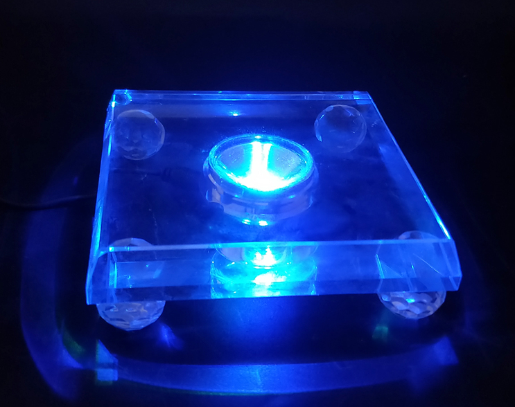 ĐẾ ĐÈN LED PHA LÊ ĐỔI MÀU LÀM SÁNG TƯỢNG PHẬT, TRANG TRÍ PHONG THỦY