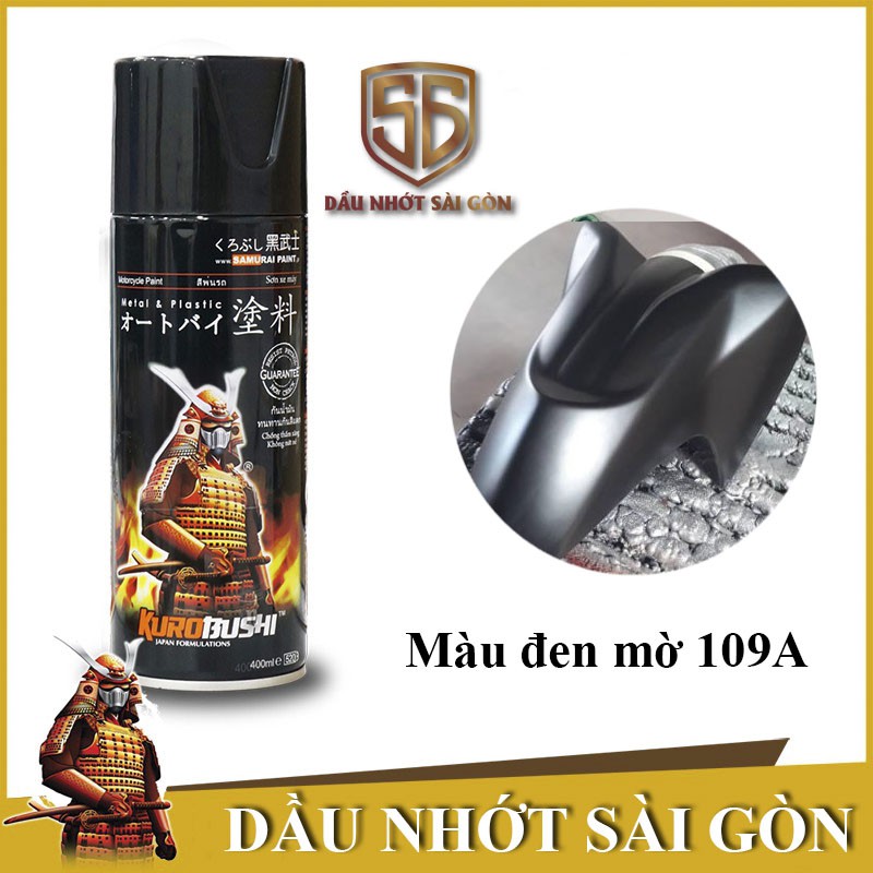 [HCM] 109A - SƠN SAMURAI 109A SƠN XỊT MÀU ĐEN NHÁM [CHĂM SÓC XE HƠI XE MÁY]