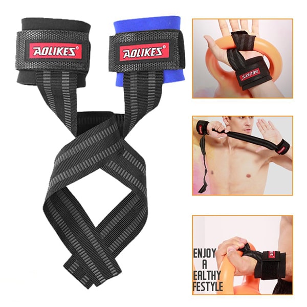Dây Kéo Lưng Lifting Straps Tập Deadlift Xà Đơn Aolikes (1 Đôi)