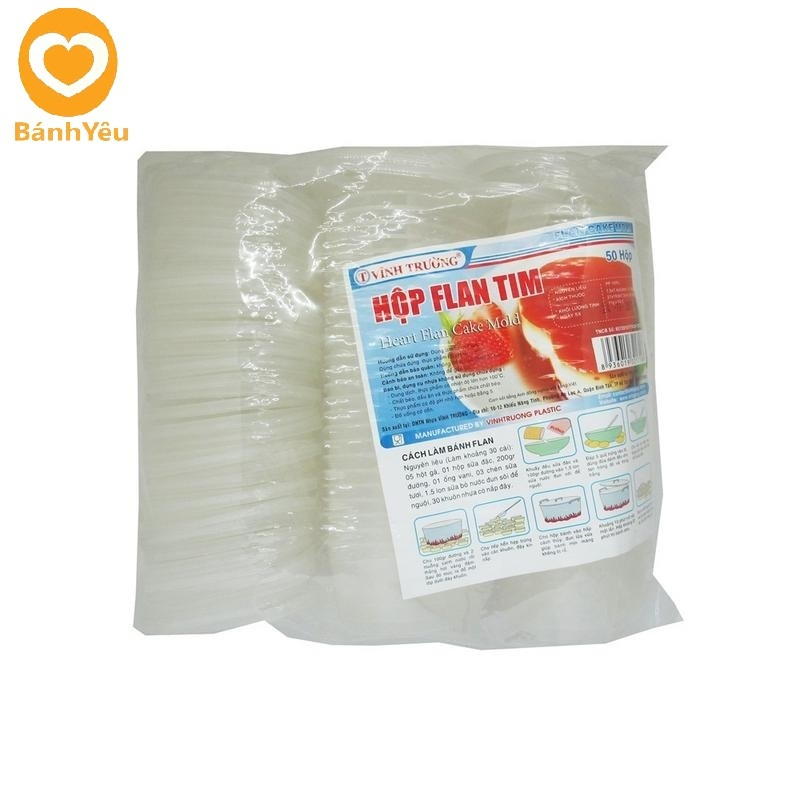 Hộp bánh Flan kèm nắp