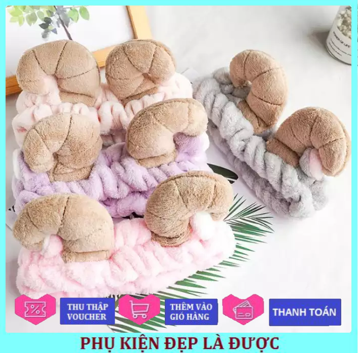 [HCM]Băng Đô Rửa Mặt Sừng Cừu Nhiều Màu So Cute