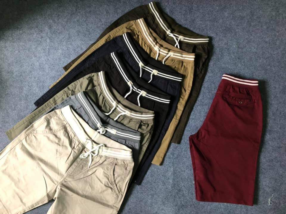 Combo of 3 Men's Elastic Waist Shorts in 3 Different Colors