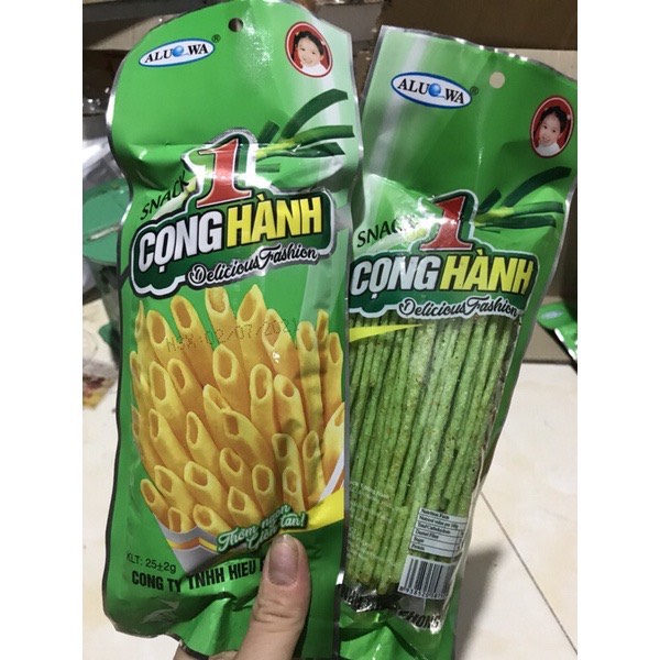 Bịch 10 gói snack cọng hành