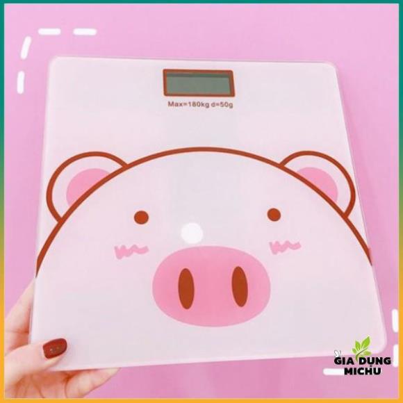 Cân Điện Tử,Cân Điện Tử Mini Kiểm Tra Sức Khỏe Chú Heo Xinh Dành Cho Gia Đình Tiện Lợi  Chính Xác - MICHU _MC1