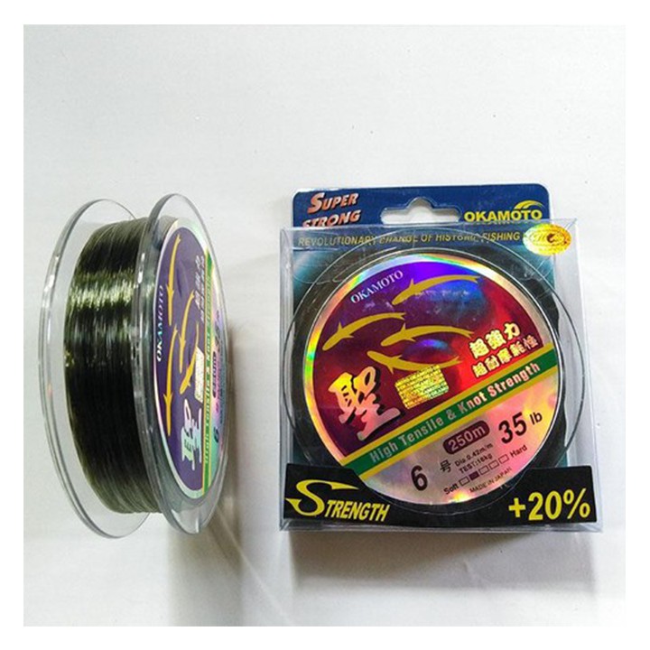 [HCM]Cước Câu Cá Okamoto 250m (cước thánh/ 4 con cá)