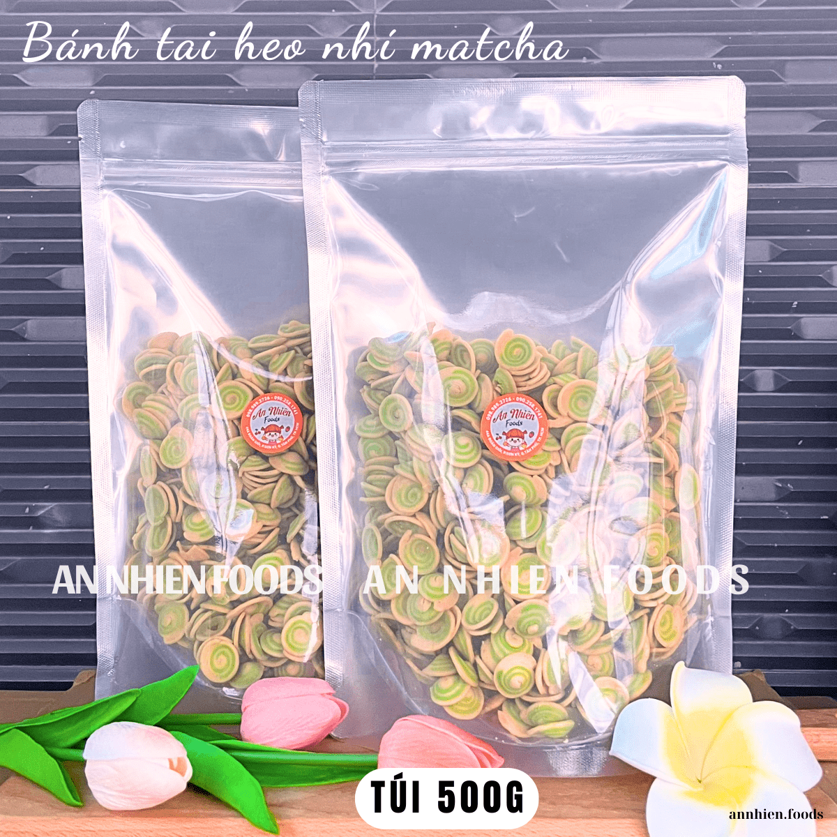 1 KG- Bánh tai heo nhí matcha