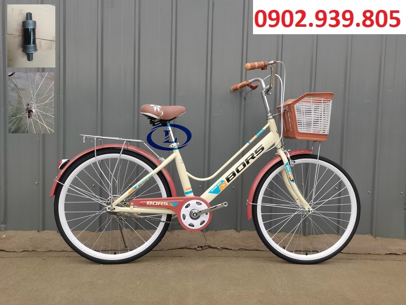 Xe đạp phổ thông 24 inch cho nữ trẻ trung cá tính cao từ 1m4– bors24 inch nữ