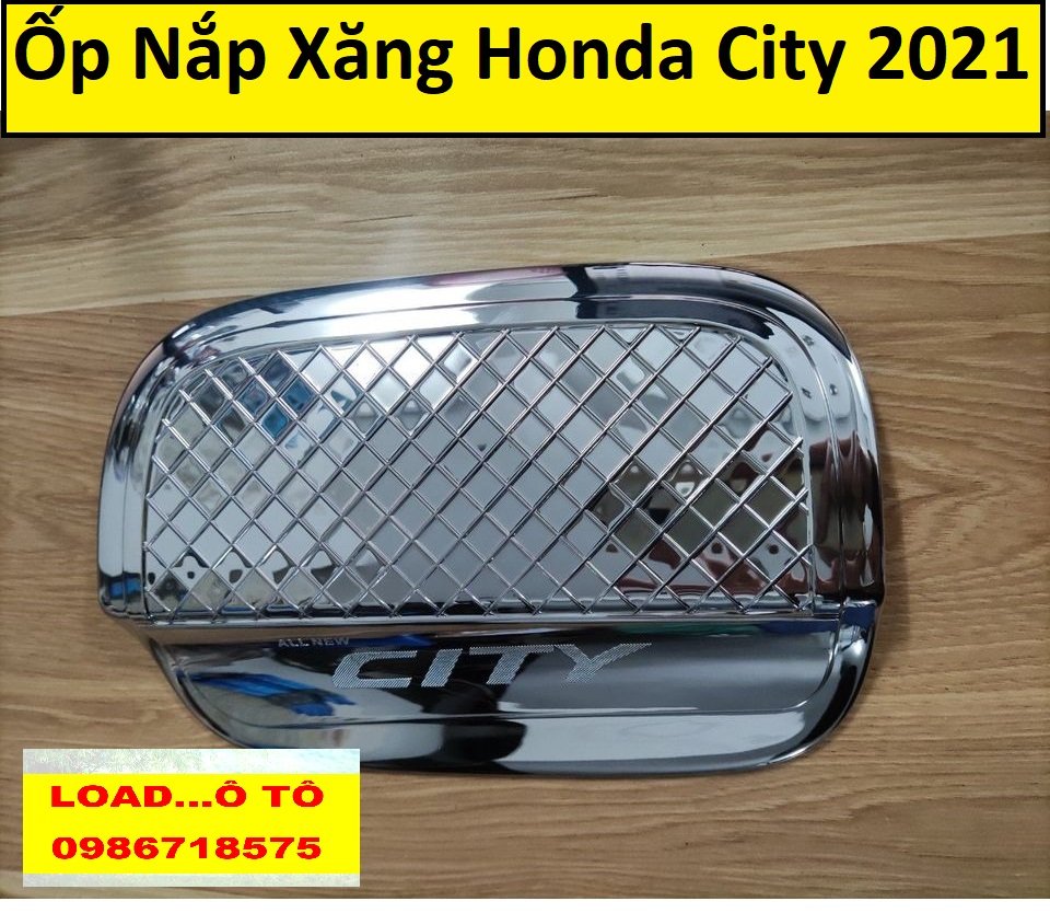 Ốp nắp xăng mạ crom honda city 2023-2021 mạ crom cao cấp