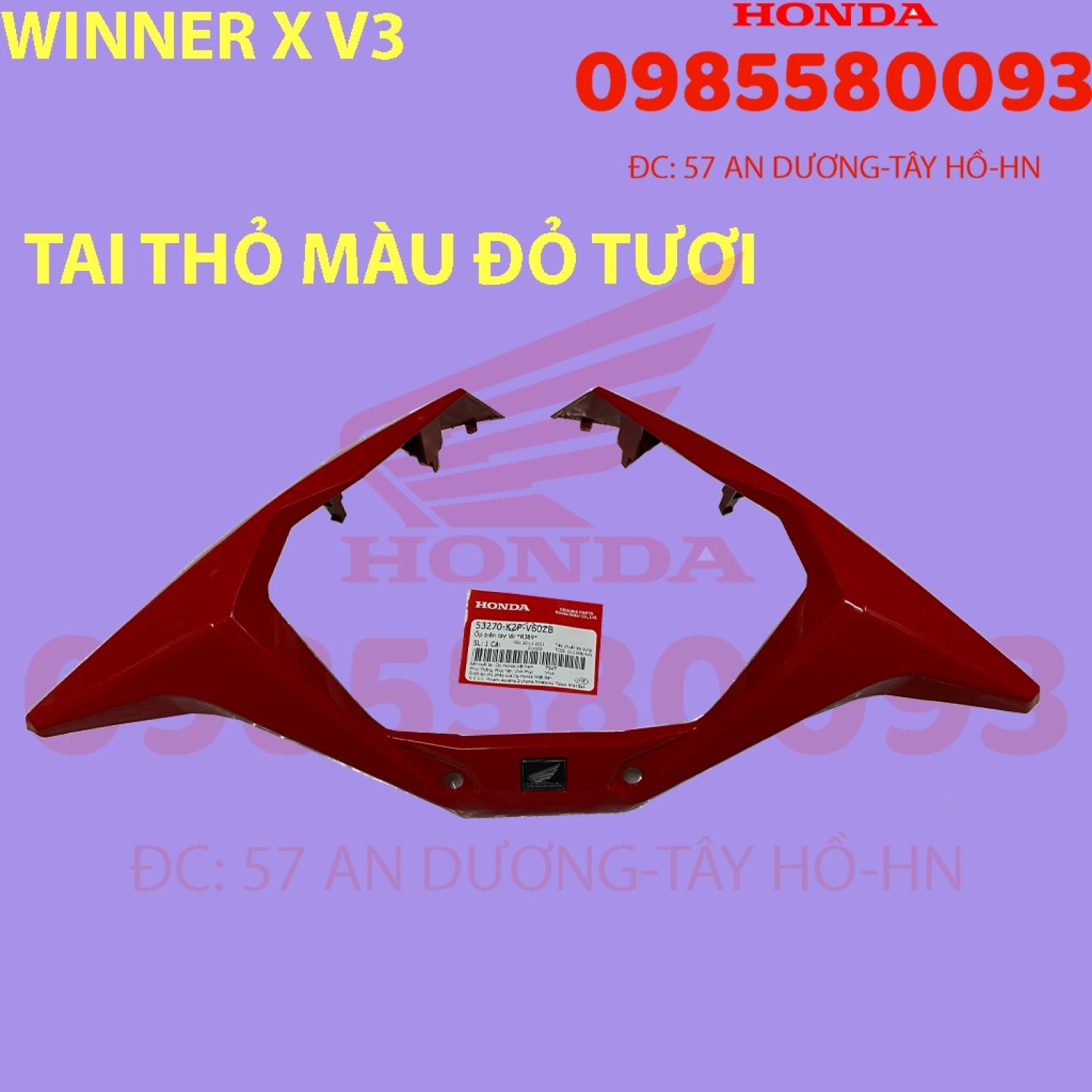 Dàn áo winner x v3 2022 màu đỏ hrc