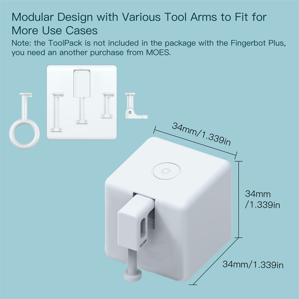 【COD】Moes Tuya Smart Bluetooth Fingerbot Switch Button Pusher Smart Life App Voice Control via Alexa Assistant