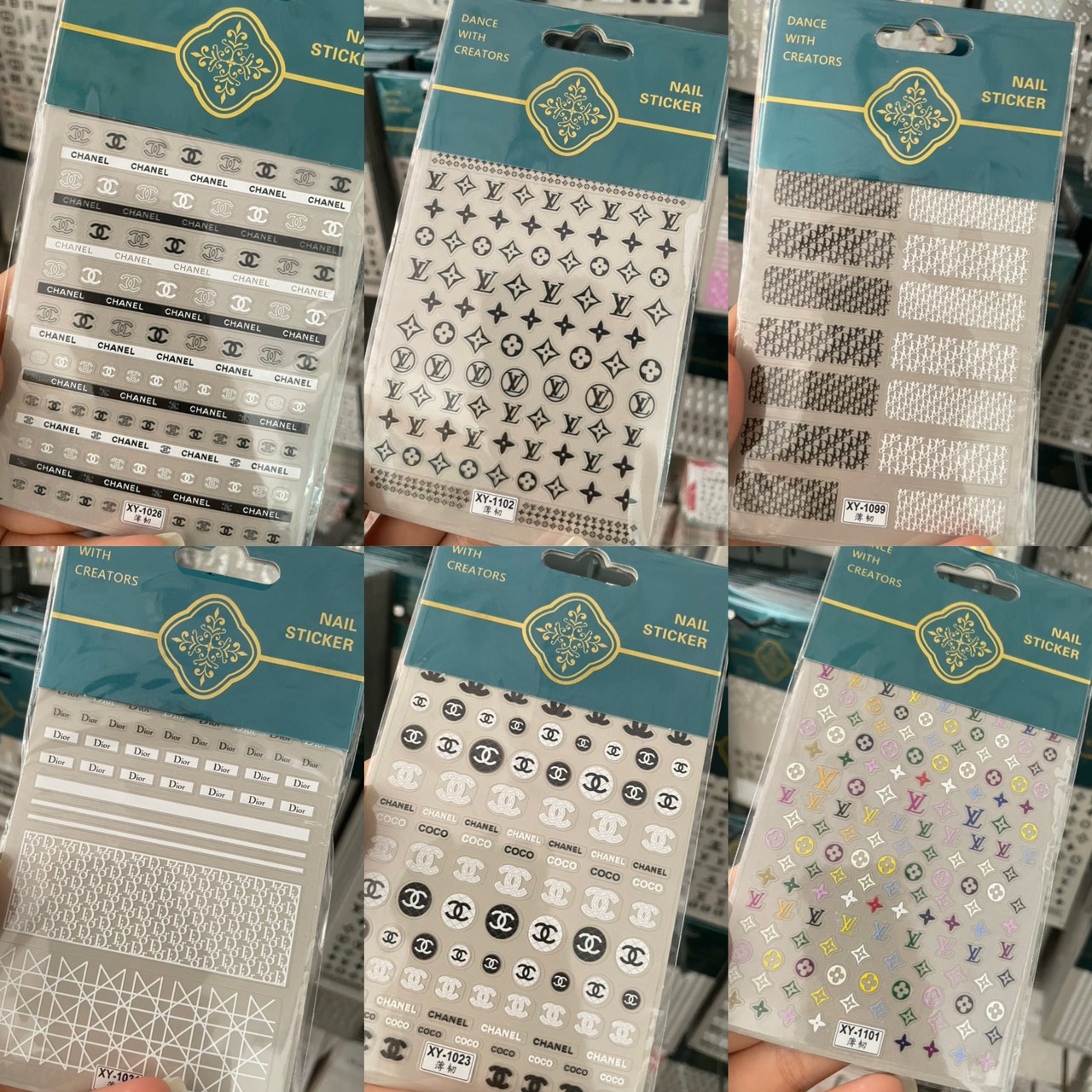 (Hàng mới về) Stick dán 5d, stick thương hiệu siêu dễ thương dành cho nail