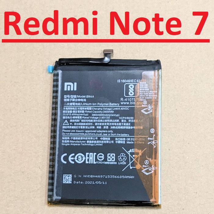 Pin Xiaomi Redmi Note 7 Mã BN4A Dung Lượng 4000mAh New Battery Linh Kiện Thay Thế