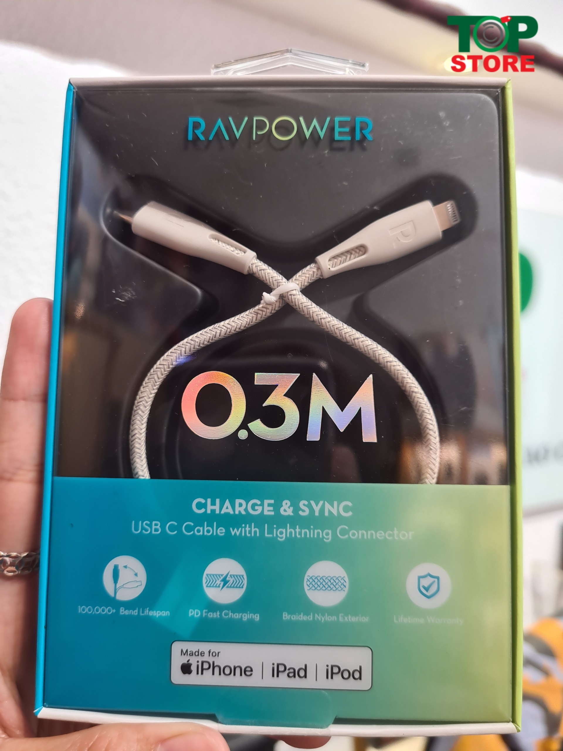 RAVPower RP-CB1003 Type-C To Lightning 0,3M