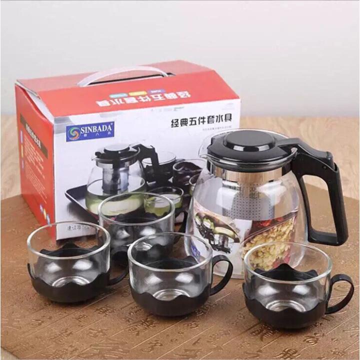 Premium Glass Teapot Set-glass tea pot filter