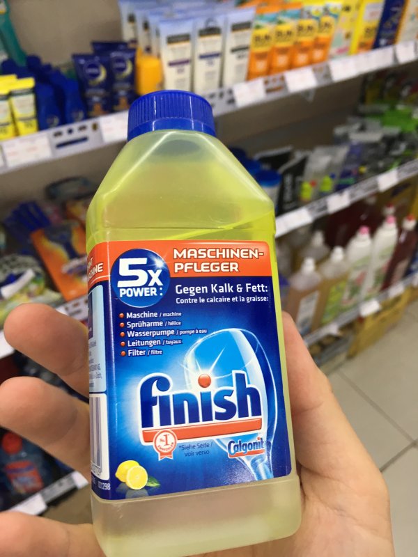 Vệ sinh máy rửa bát Finish 250ml