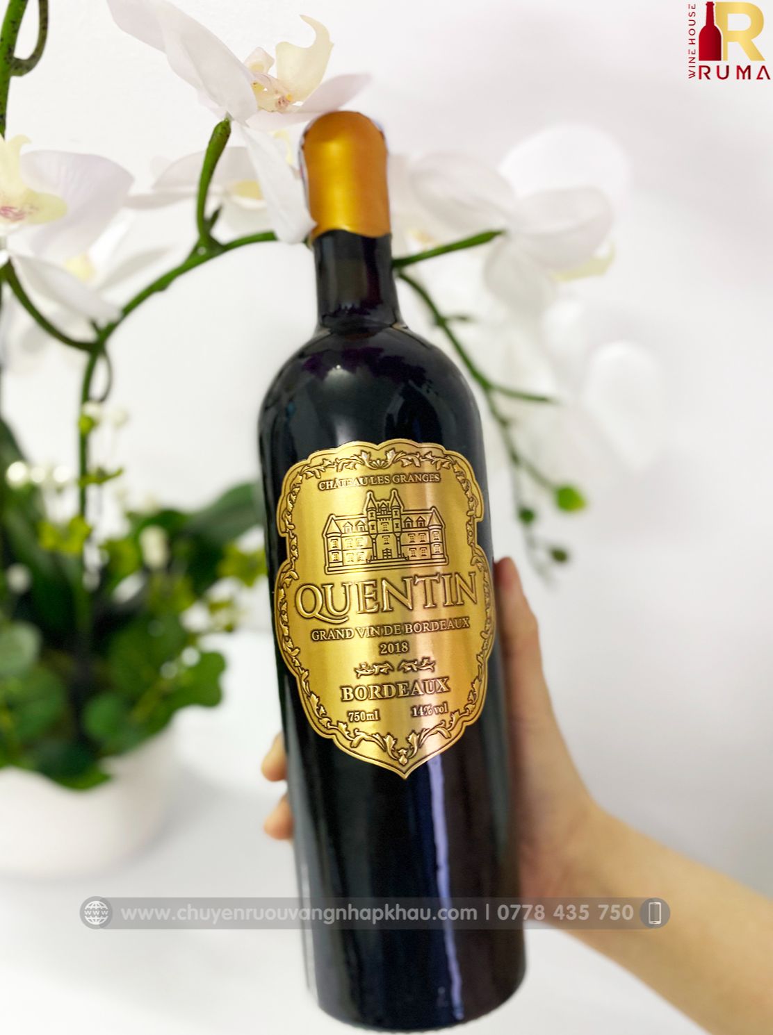 Vang Pháp Quentin 750 ml nhập khẩu chính hãng