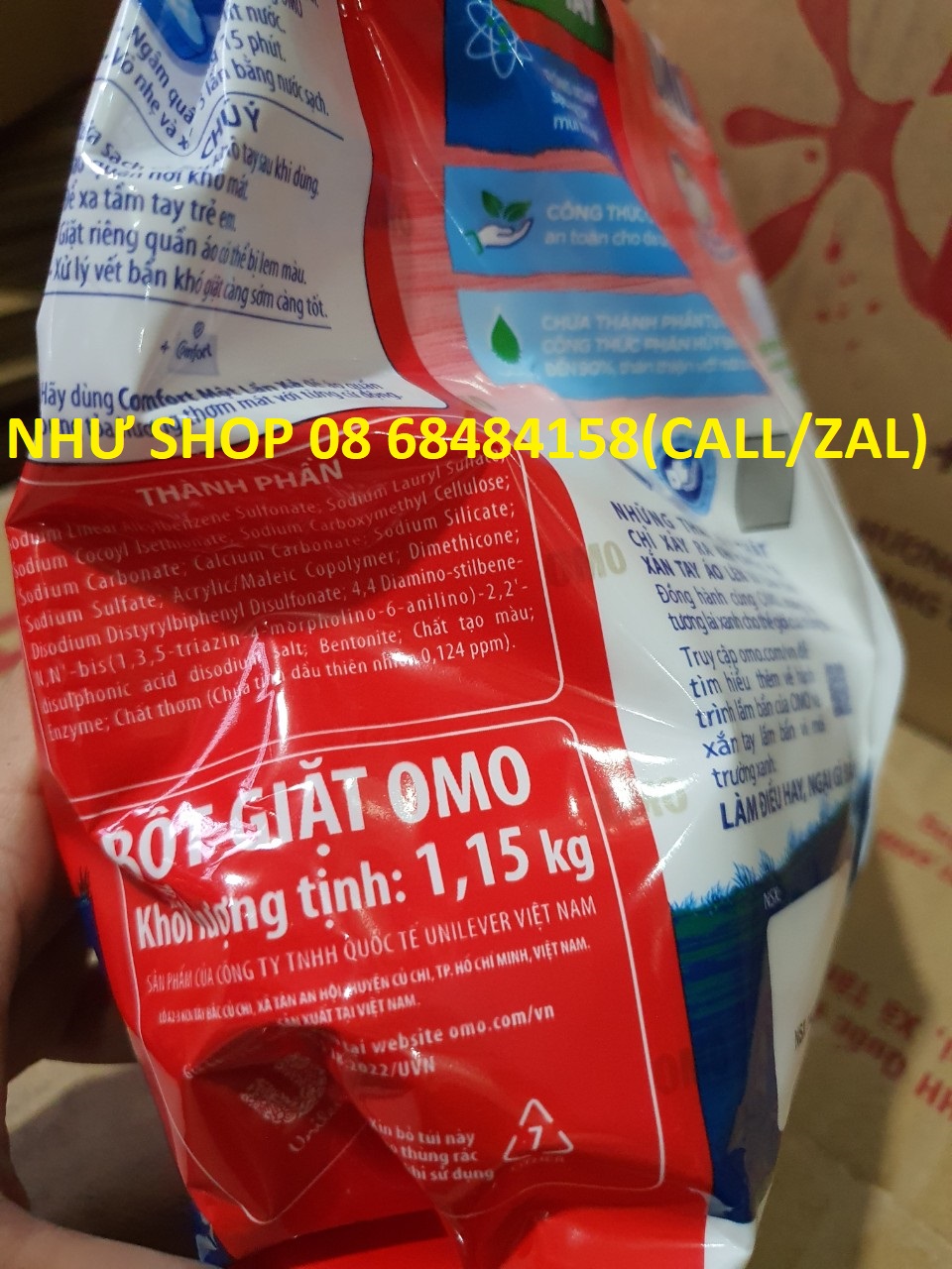BỘT GIẶT OMO ĐỎ 1.15KG