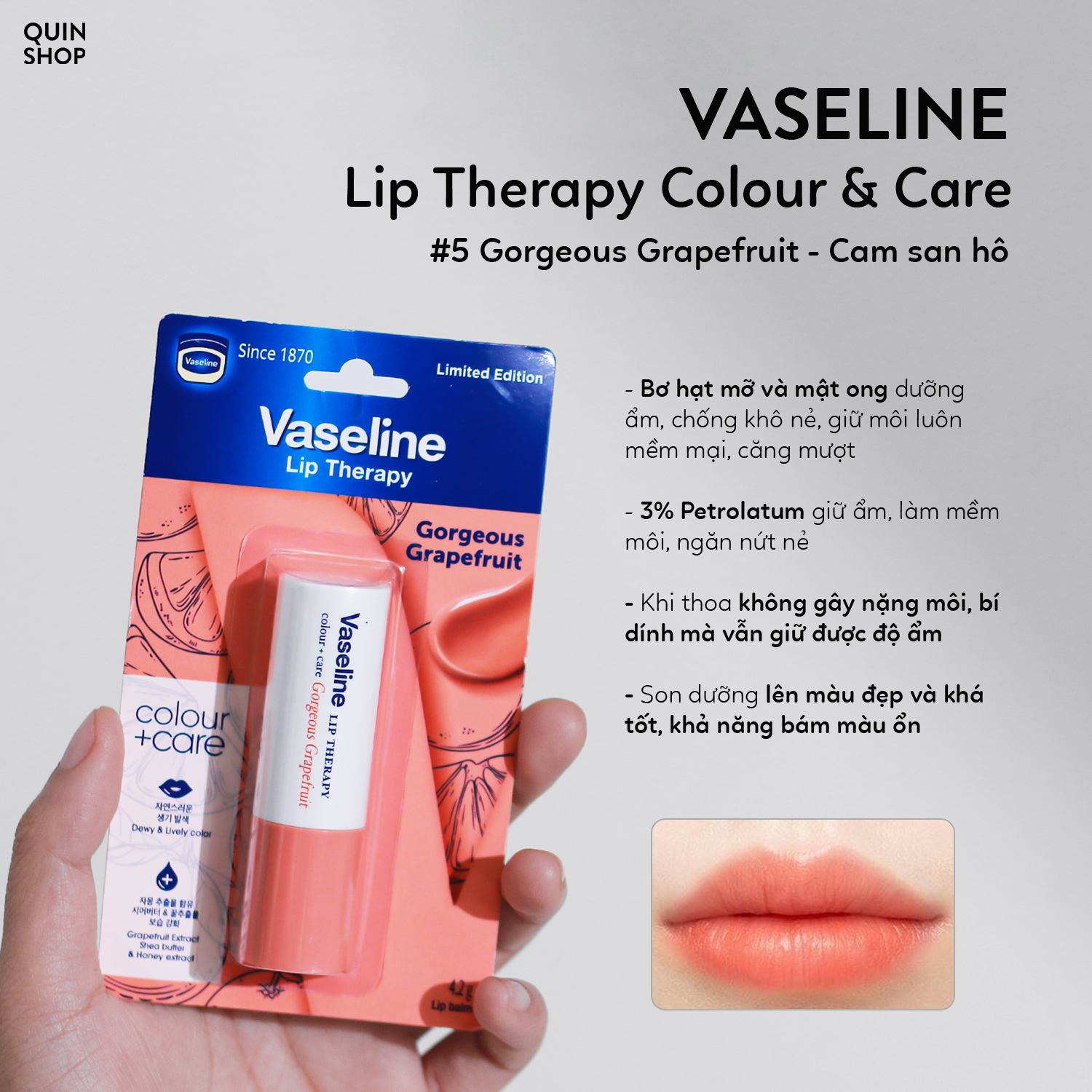 Son Dưỡng Có Màu Vaseline Colour & Care Lip Therapy