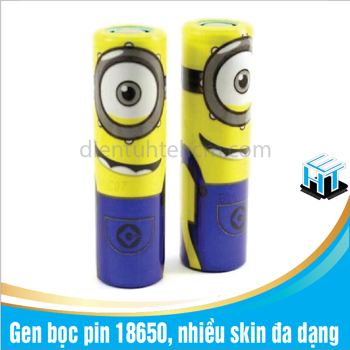 COMBO 4 Gen bọc pin 18650, nhiều skin đa dạng(SET 4 CÁI)