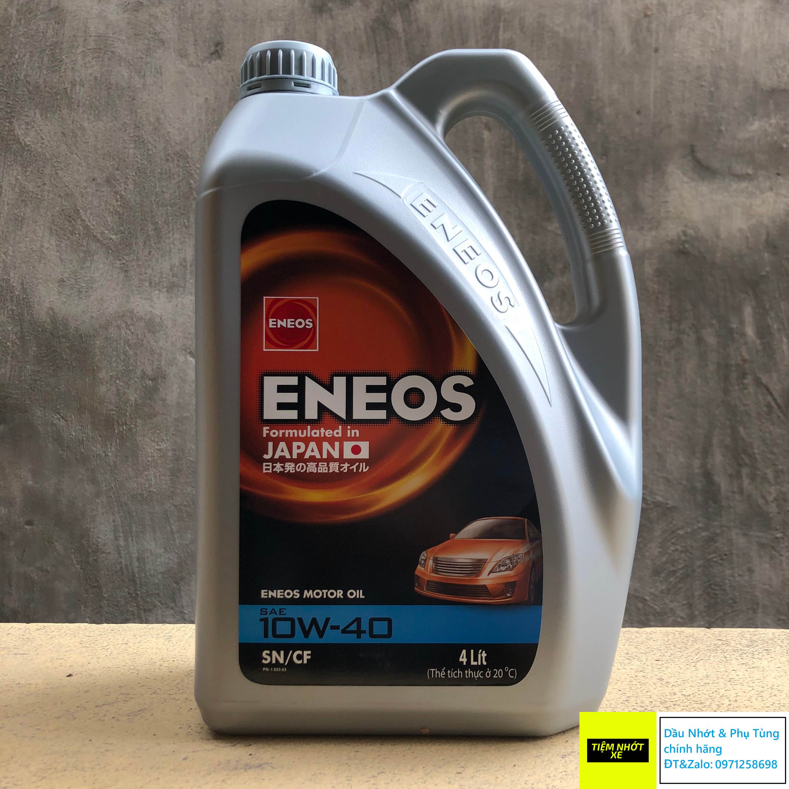 CHÍNH HÃNG  Dầu nhớt động cơ ô tô ENEOS SN CF 10w40  4L