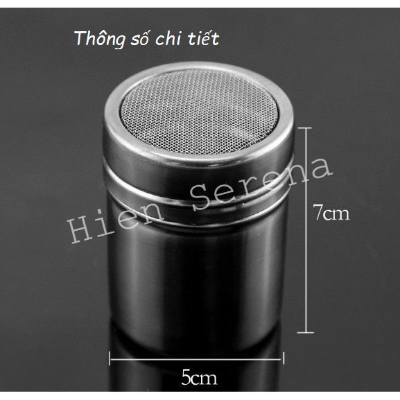 Lọ rắc bột, lọ rắc cacao (inox xịn)