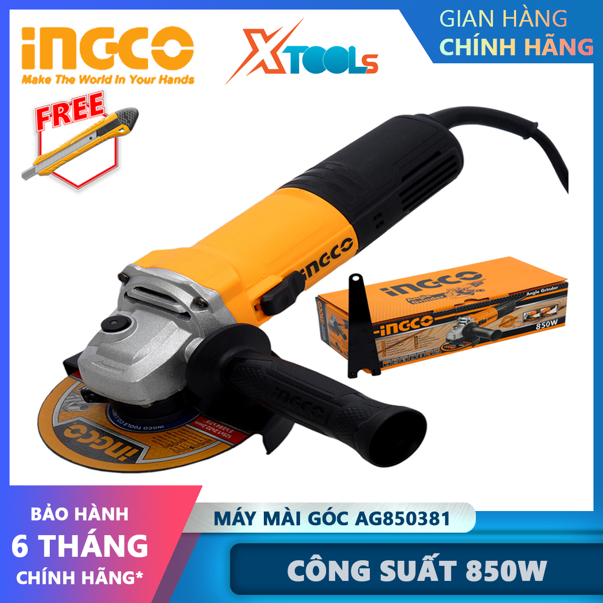 Ingco ag850381 angle grinder | 220-240V portable grinding wheel diameter 125mm grinding wheel M14 cutting, grinding wheel, metal surface polishing